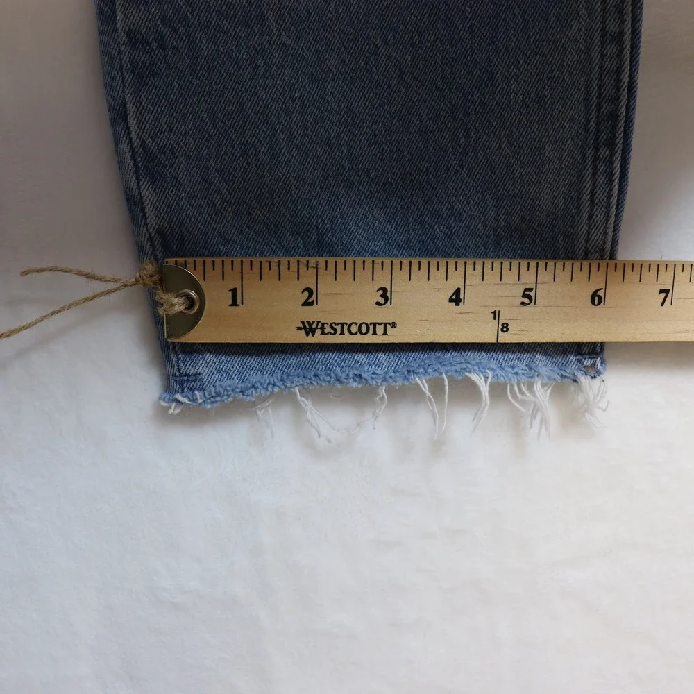 ABERCROMBIE & FITCH‎ Blue Curve Love High Rise Mom Distressed Jeans 29/8S